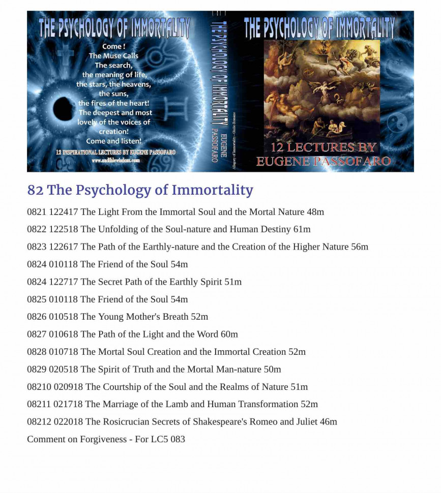 The Spirituality of Immortality 
