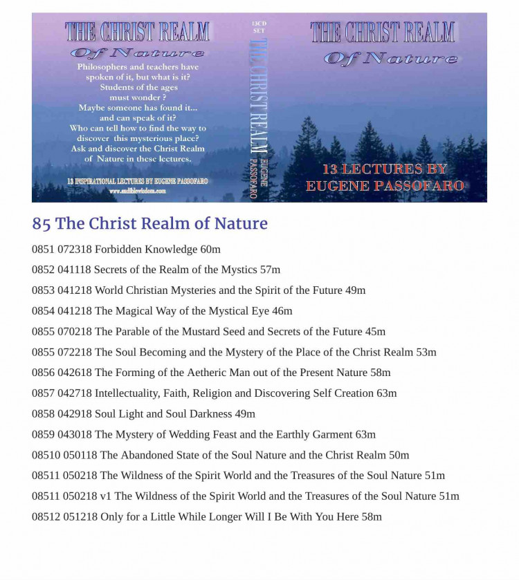 Secrets of Christ and Spiritual Realms of Nature ORDER NOW