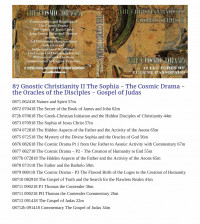 087 - Gnostic Christianity – The Cosmic Drama, The Sophia of Jesus Christ, Gospels of Thomas and Judas - 12 Class Lessons 