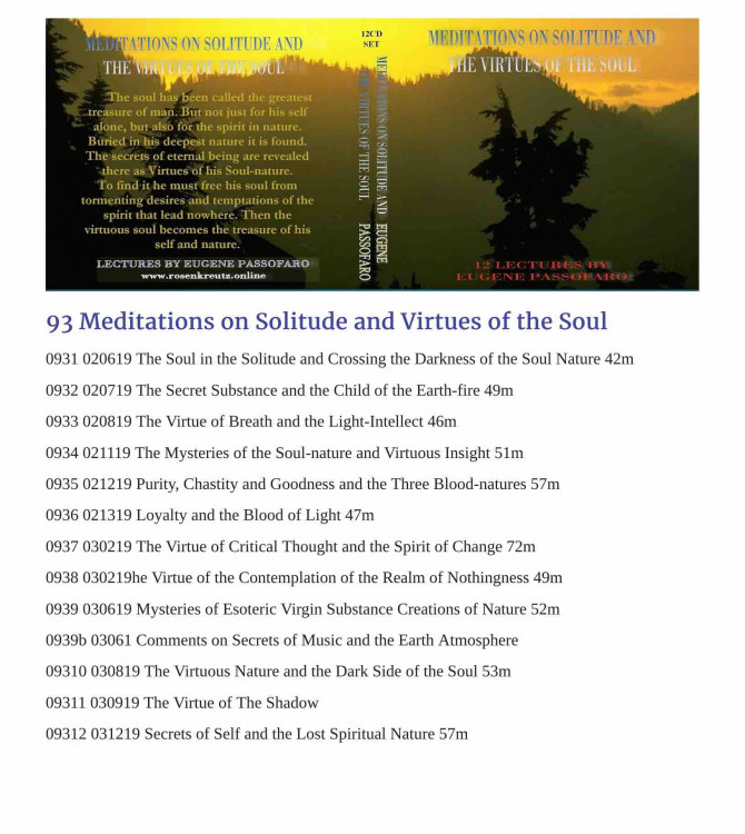  Meditations on Solitude and the Virtues of the Soul 