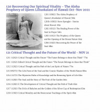 120 - Recovering our Vitality and The Prophecy of Queen Lilio'akolani the Last Queen of Hawaii - 4 Class Lessons