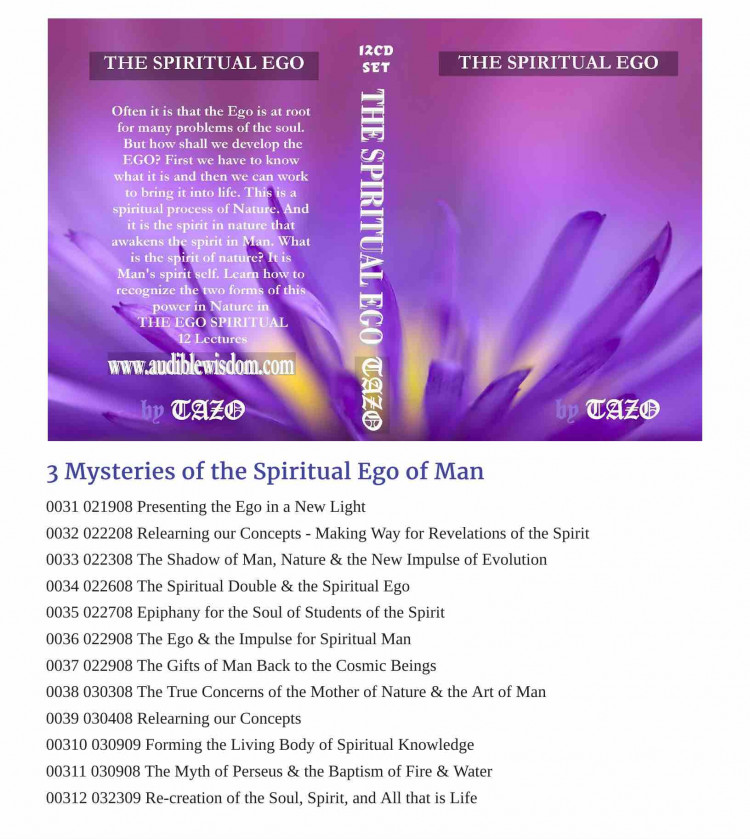 003 12 Class Lessons on the Spiritual Nature of the Human Ego ORDER THIS CLASS 