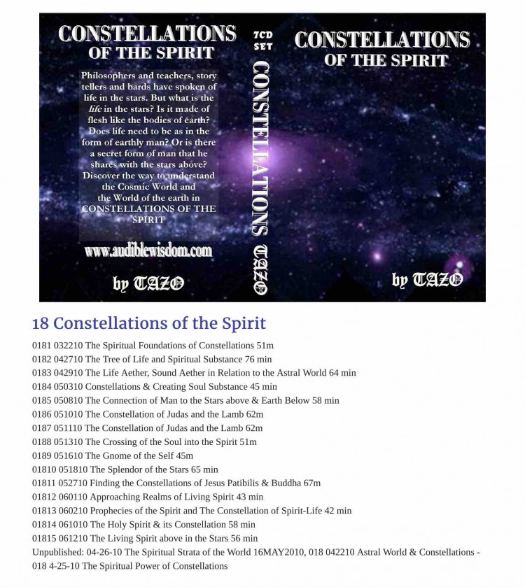 018 - Constellations of the Spirit and Karma and Destiny - 15 Class Lessons ORDER THIS CLASS 