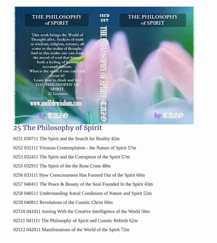 025 - The Philosophy of Spirituality - 12 Class Lessons ORDER THIS CLASS 