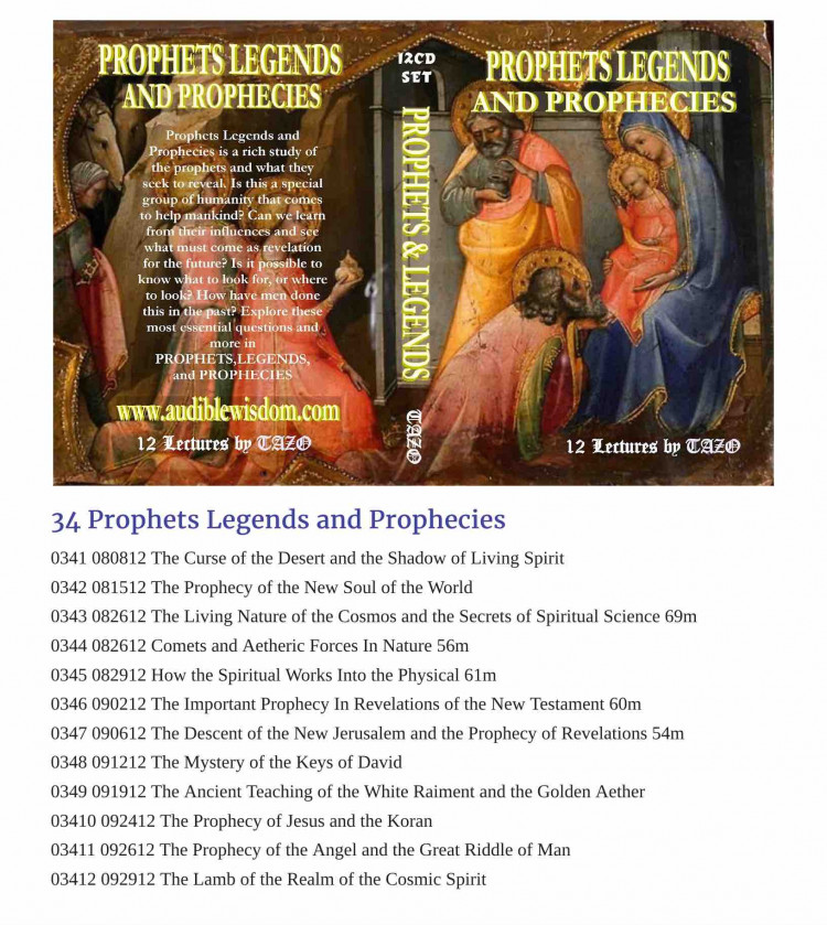 034 - Prophets and Legends and Ancient Prophecies - 12 Class Lessons ORDER THIS CLASS 