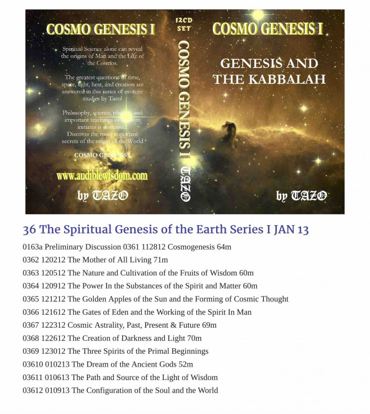 036 - The Genesis of the Earth Series I - 12 Class Lessons ORDER THIS CLASS 