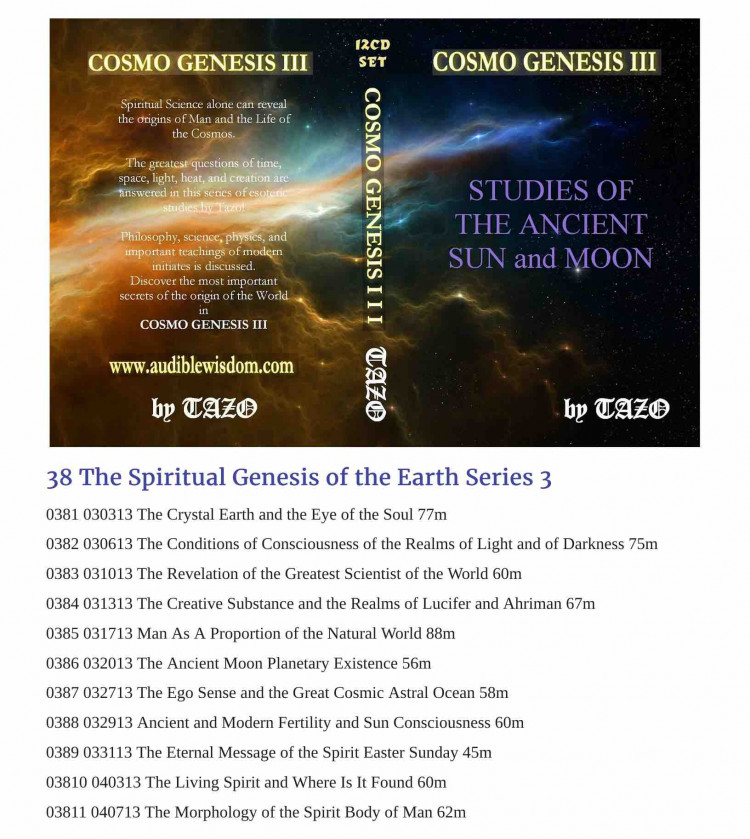 038 - The Genesis of the Earth Series III - 12 Class Lessons ORDER THIS CLASS 