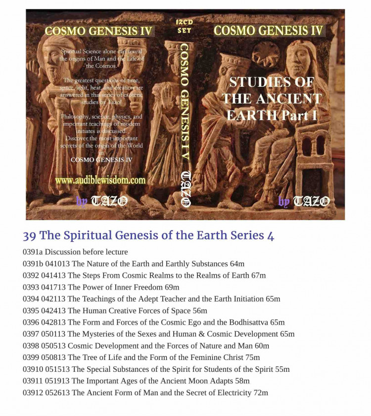 039 - The Genesis of the Earth Series IV - 12 Class Lessons ORDER THIS CLASS 