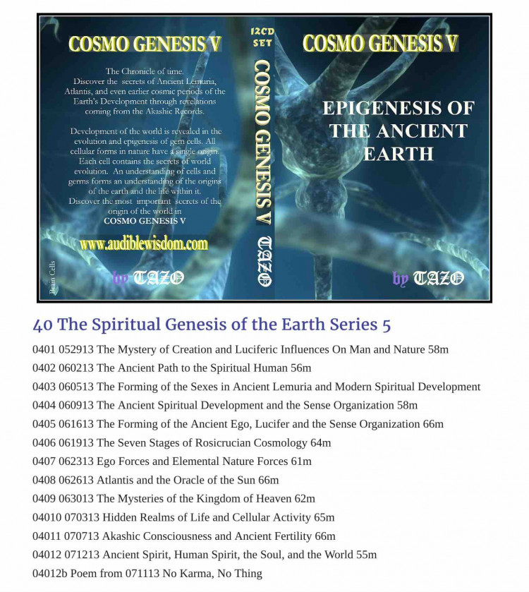 040 - The Genesis of the Earth Series V - 12 Class Lessons ORDER THIS CLASS 