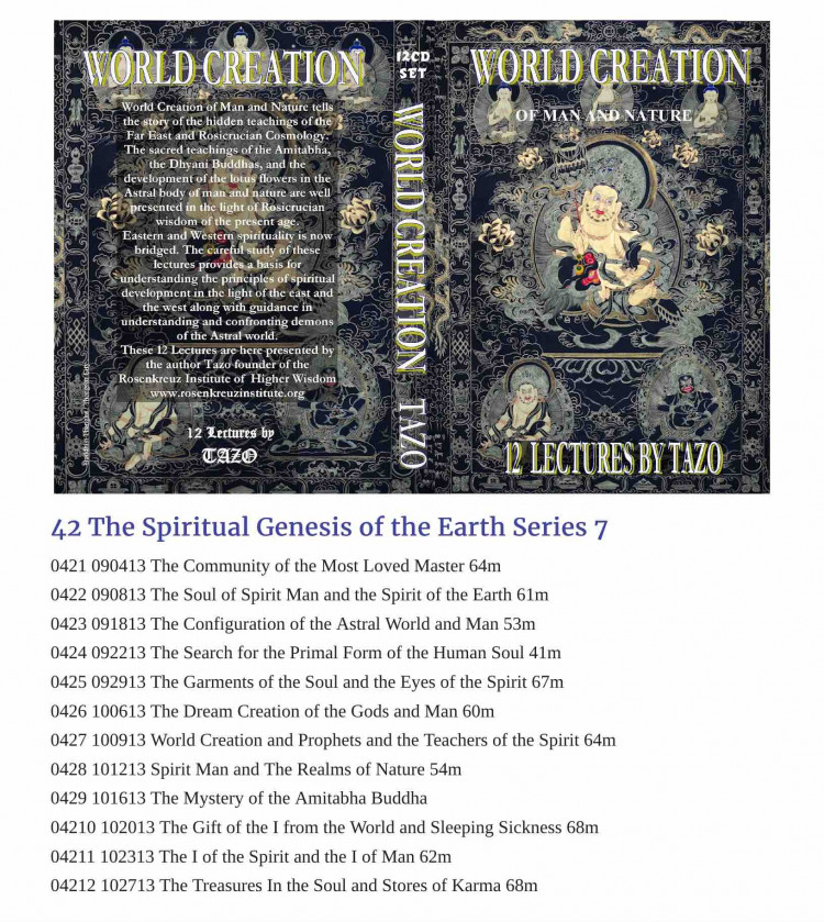 042 - The Wisdom-World Creation of Man - 12 Class Lessons ORDER THIS CLASS 