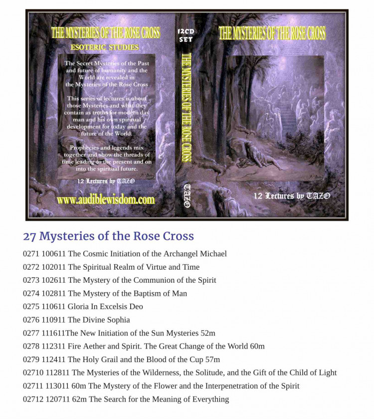 027 - The Mysteries of the Rose Cross - 12 Class Lessons ORDER THIS CLASS 