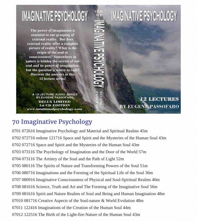 The Psychology of Imagination and New Principles of Spiritual Psychology 